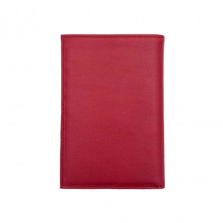 Portefeuille femme en cuir KATANA rouge | Porte-cartes permis de conduire et papiers pas cher