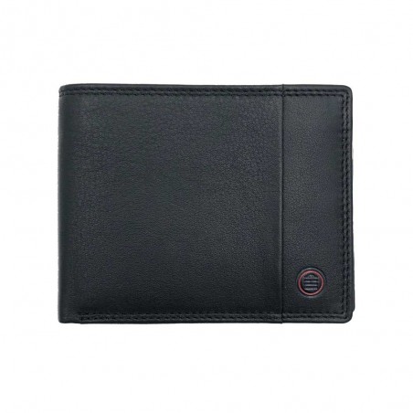 Serge Blanco | Portefeuille en cuir homme "Vancouver" noir | Porte-cartes sécurisé pas cher