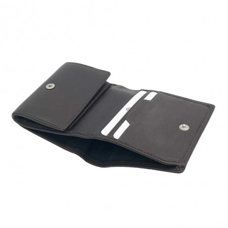 Serge Blanco | Porte-monnaie et cartes en cuir homme "Vancouver" marron foncé | Petit portefeuille pas cher Serge Blanco | Porte-monnaie et cartes en cuir homme "Vancouver" marron foncé | Petit portefeuille pas cher
