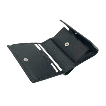 Serge Blanco | Porte-monnaie et cartes en cuir homme "Vancouver" noir | Petit portefeuille pas cher Serge Blanco | Porte-monnaie et cartes en cuir homme "Vancouver" noir | Petit portefeuille pas cher