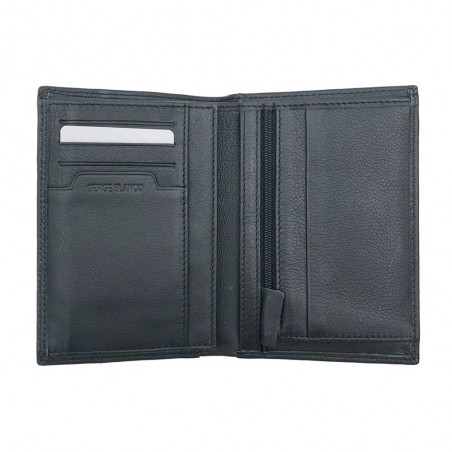 Serge Blanco | Portefeuille en cuir homme "Vancouver" noir | Maroquinerie pour homme en cuir pas cher