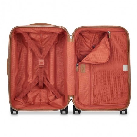 DELSEY Paris | Valise cabine Chatelet Air 2.0 blanc marron | Bagage femme qualité luxe marque française style iconique port USB DELSEY Paris | Valise cabine Chatelet Air 2.0 blanc marron | Bagage femme qualité luxe marque française style iconique port USB