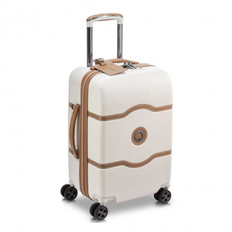 DELSEY Paris | Valise cabine Chatelet Air 2.0 blanc angora | Bagage femme qualité luxe marque française style iconique port USB