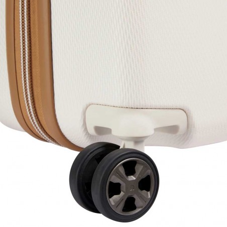 DELSEY Paris | Valise cabine Chatelet Air 2.0 blanc angora | Bagage femme qualité luxe marque française style iconique port USB