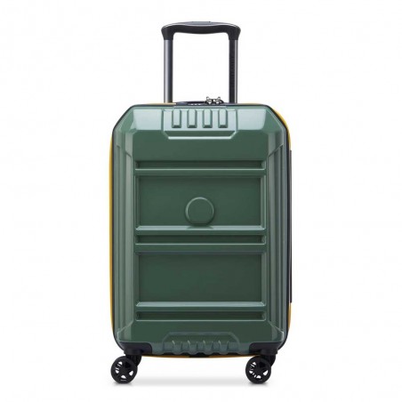 DELSEY Paris | Valise cabine extensible Rempart vert army | Valise homme style malle design