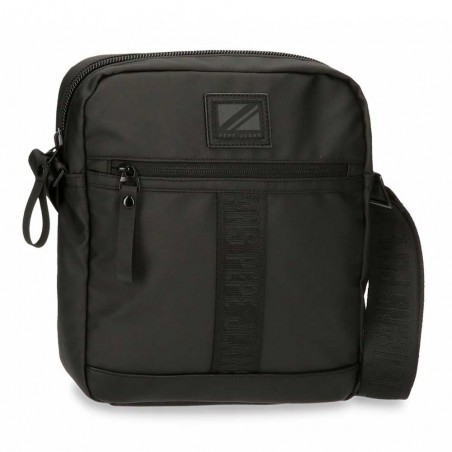 Sacoche tablette homme PEPE JEANS "Hoxton" noir | Sac porté croisé pour iPad tendance pas cher