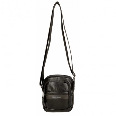 Sacoche homme PEPE JEANS "Horley" noir | Pochette porté croisé tendance pas cher