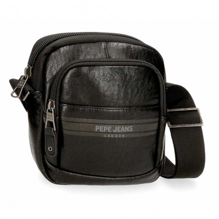 Sacoche homme PEPE JEANS "Horley" noir | Pochette porté croisé tendance pas cher