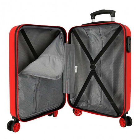 Valise cabine DISNEY Mickey Fun starts here rouge | Bagage taille cabine enfant ado décor dessin animé pas cher