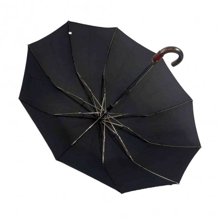 Guy de Jean | Parapluie homme modèle luxe fabriqué en France | Parapluie pliable canne en bois élégant