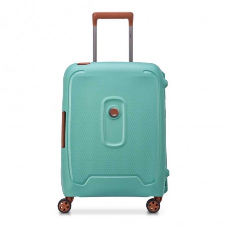 Delsey | Valise cabine 4 roues 55cm "Moncey" slim amande | Bagage taille cabine rigide robuste pas cher