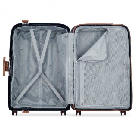 DELSEY | Valise soute L 76cm Moncey bleu encre | Grand bagage soute solide pas cher