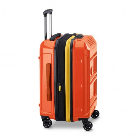 DELSEY Paris | Valise cabine extensible Rempart orange | Valise homme style malle design