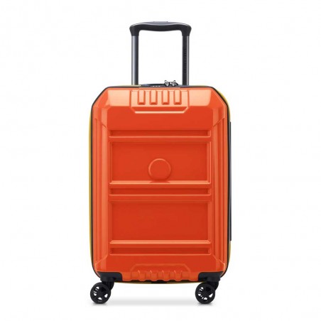 DELSEY Paris | Valise cabine extensible Rempart orange | Valise homme style malle design