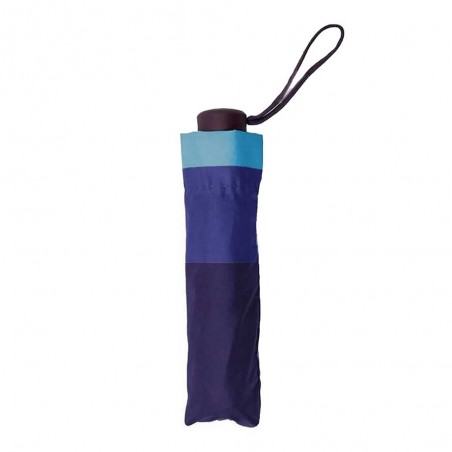 Benzi | Parapluie pliable bicolore bleu | Parapluie de poche ouverture manuelle pas cher