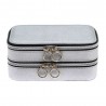 Davidts | Coffret à bijoux double "Zip'n go" argent | Boite à bijoux de voyage pas cher Davidts | Coffret à bijoux double "Zip'n go" argent | Boite à bijoux de voyage pas cher
