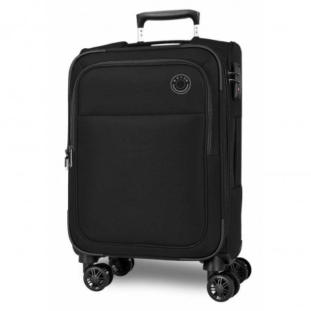 Valise cabine extensible MOVOM "Atlanta" noir | Bagage semi-rigide textile pas cher