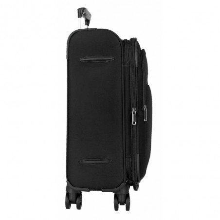 Valise cabine extensible MOVOM "Atlanta" noir | Bagage semi-rigide textile pas cher