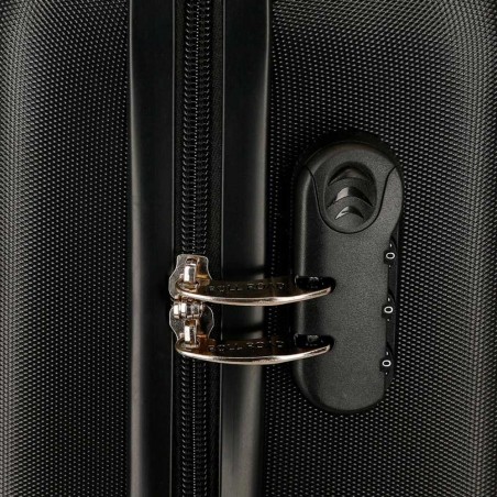 Valise cabine petit format ROLL ROAD "Flex" noir | Bagage spécial vol low cost easyjet pas cher