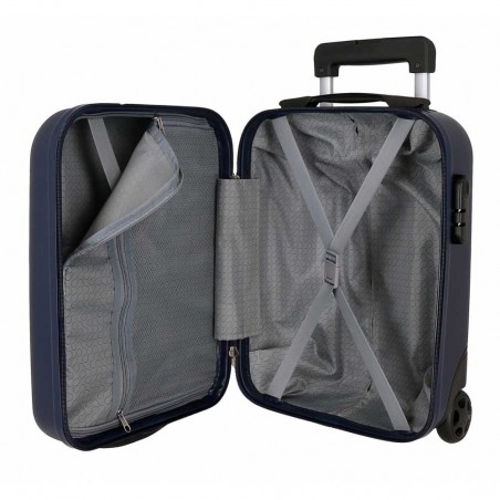 Valise cabine petit format ROLL ROAD "Flex" marine | Bagage spécial vol low cost easyjet pas cher