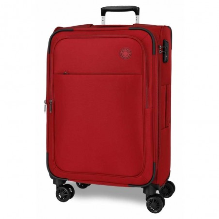 Valise 66cm extensible MOVOM "Atlanta" rouge | Bagage soute taille moyenne léger semi-rigide pas cher