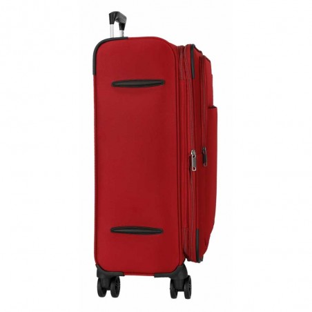 Valise 66cm extensible MOVOM "Atlanta" rouge | Bagage soute taille moyenne léger semi-rigide pas cher