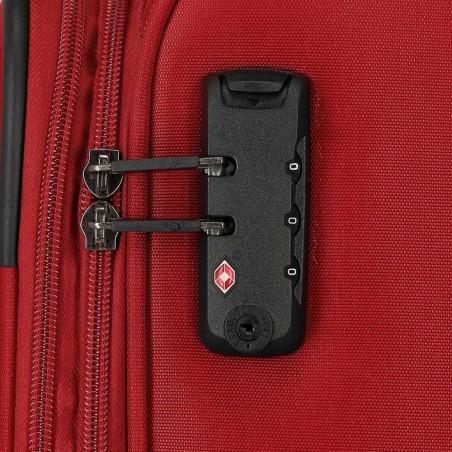 Valise 66cm extensible MOVOM "Atlanta" rouge | Bagage soute taille moyenne léger semi-rigide pas cher