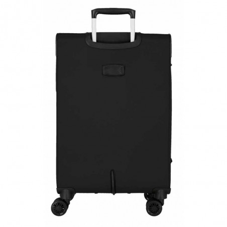 Valise 66cm extensible MOVOM "Atlanta" noir | Bagage soute taille moyenne léger semi-rigide pas cher