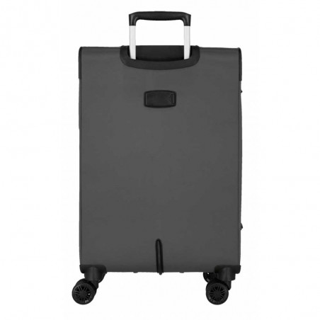 Valise 66cm extensible MOVOM "Atlanta" gris | Bagage soute taille moyenne léger semi-rigide pas cher