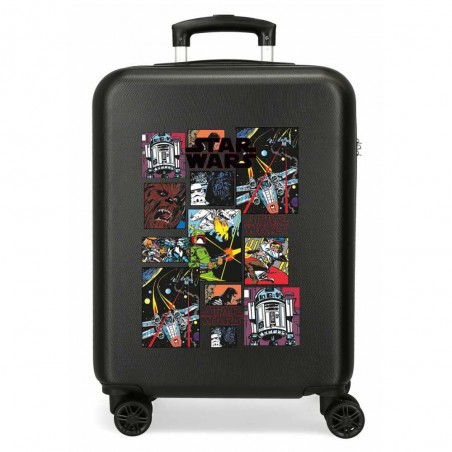 Valise cabine STAR WARS Galactic Team noir | Bagage garçon original décor film BD comic 4 roues