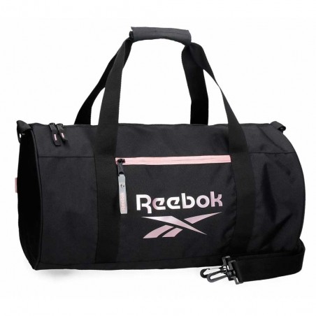 REEBOK Sac de sport "Beverly" noir/rose | Sac de voyage femme ado pas cher