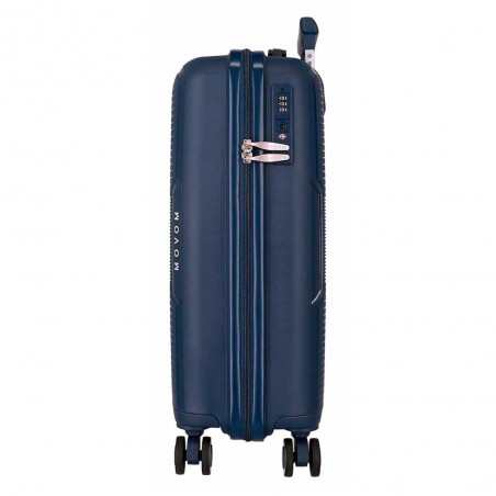 Valise cabine MOVOM "Inari" marine | Bagage petite taille polypropylène 4 roues pas cher