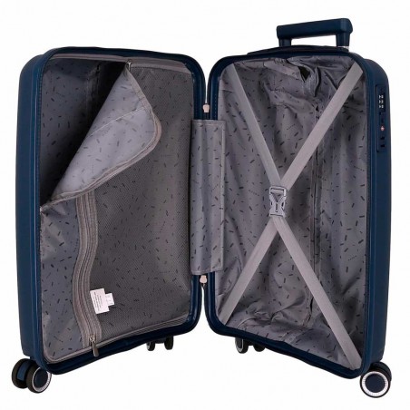 Valise cabine MOVOM "Inari" marine | Bagage petite taille polypropylène 4 roues pas cher