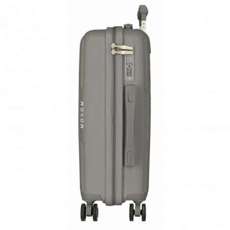 Valise cabine MOVOM "Inari" gris | Bagage petite taille polypropylène 4 roues pas cher