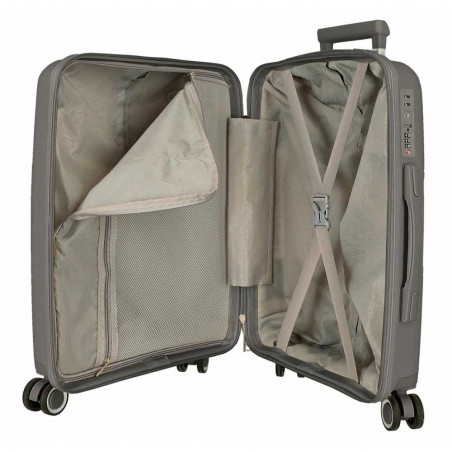 Valise cabine MOVOM "Inari" gris | Bagage petite taille polypropylène 4 roues pas cher