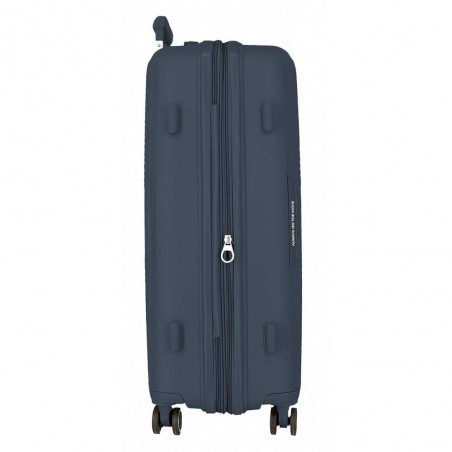 Valise soute 68cm extensible MOVOM "Inari" bleu marine | Bagage taille moyenne polypropylène pas cher