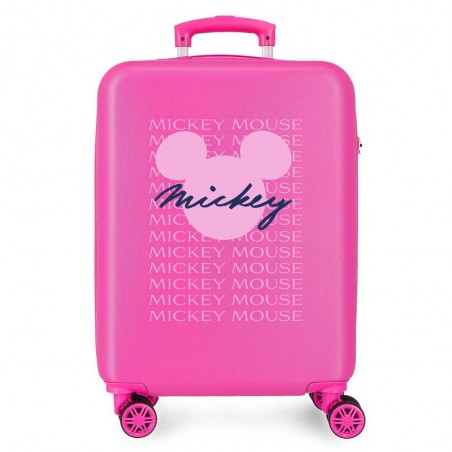 Valise cabine DISNEY Mickey Signature rose | Bagage taille cabine enfant ado décor dessin animé pas cher