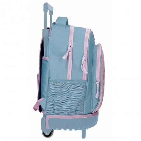 Sac à dos à roulettes ROLL ROAD "Peace" | Sac scolaire trolley fille solide pas cher Sac à dos à roulettes ROLL ROAD "Peace" | Sac scolaire trolley fille solide pas cher