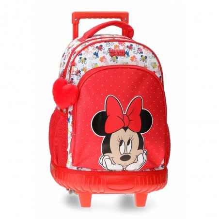 Sac à dos à roulettes DISNEY Minnie "Diva" | Sac scolaire trolley solide pas cher