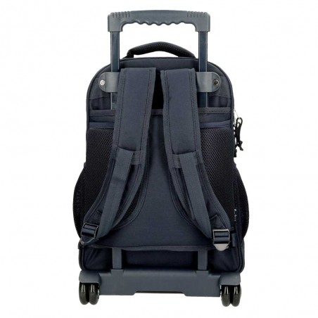 Sac à dos à roulettes PEPE JEANS "Clark" | Sac scolaire trolley garçon solide pas cher