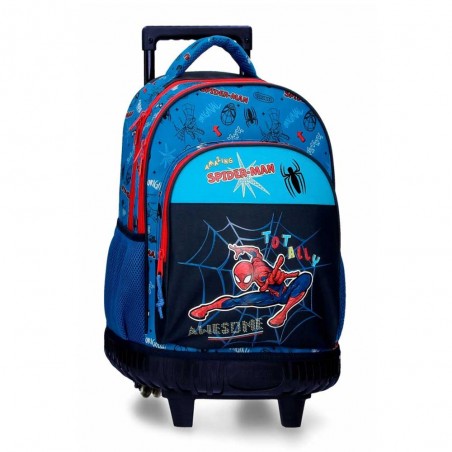 Sac à dos à roulettes MARVEL Spiderman "Totally Awesome" | Sac scolaire trolley garçon super-héros solide pas cher Sac à dos à roulettes MARVEL Spiderman "Totally Awesome" | Sac scolaire trolley garçon super-héros solide pas cher