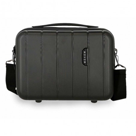 Vanity case MOVOM "Wood" noir | Beauty case rigide femme pas cher