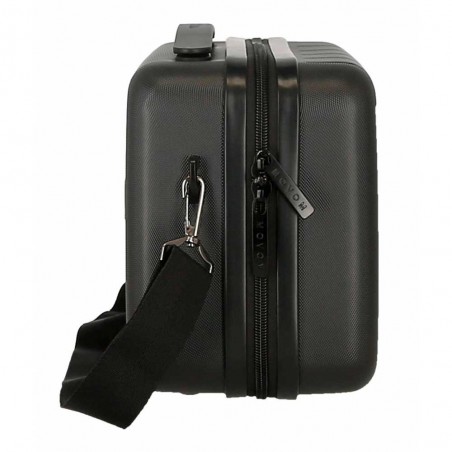 Vanity case MOVOM "Wood" noir | Beauty case rigide femme pas cher