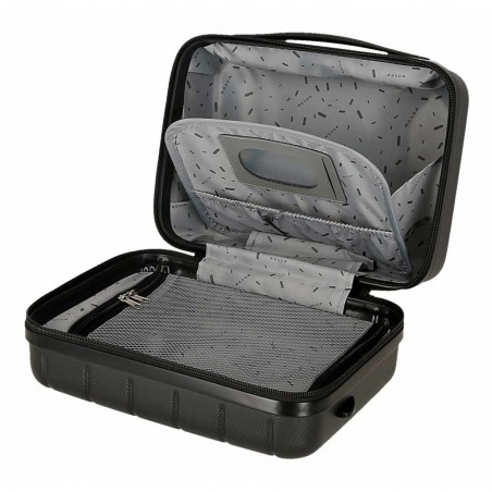 Vanity case MOVOM "Wood" gris anthracite | Beauty case rigide femme pas cher