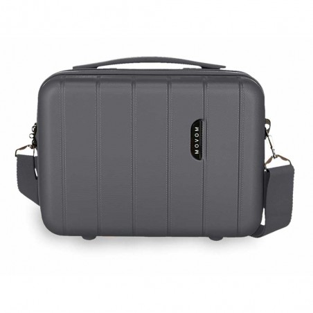 Vanity case MOVOM "Wood" gris anthracite | Beauty case rigide femme pas cher Vanity case MOVOM "Wood" gris anthracite | Beauty case rigide femme pas cher