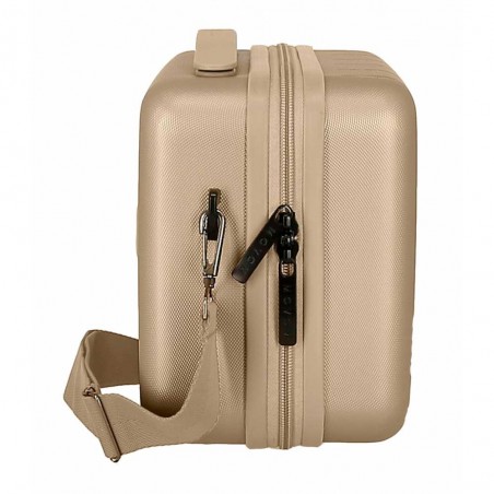 Vanity case MOVOM "Wood" champagne | Beauty case rigide femme pas cher