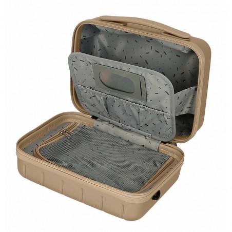 Vanity case MOVOM "Wood" champagne | Beauty case rigide femme pas cher