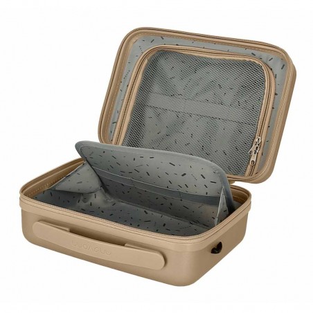 Vanity case MOVOM "Wood" champagne | Beauty case rigide femme pas cher