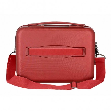 Vanity case MOVOM "Wood" rouge | Beauty case rigide femme pas cher