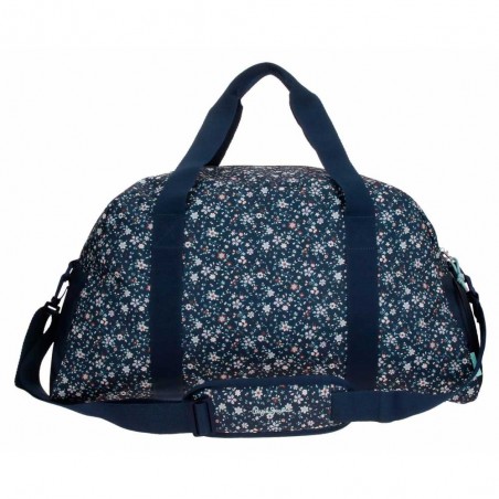 Sac de voyage PEPE JEANS "Alenka" | Sac de sport femme ado fille motif fleuri style liberty marque tendance pas cher